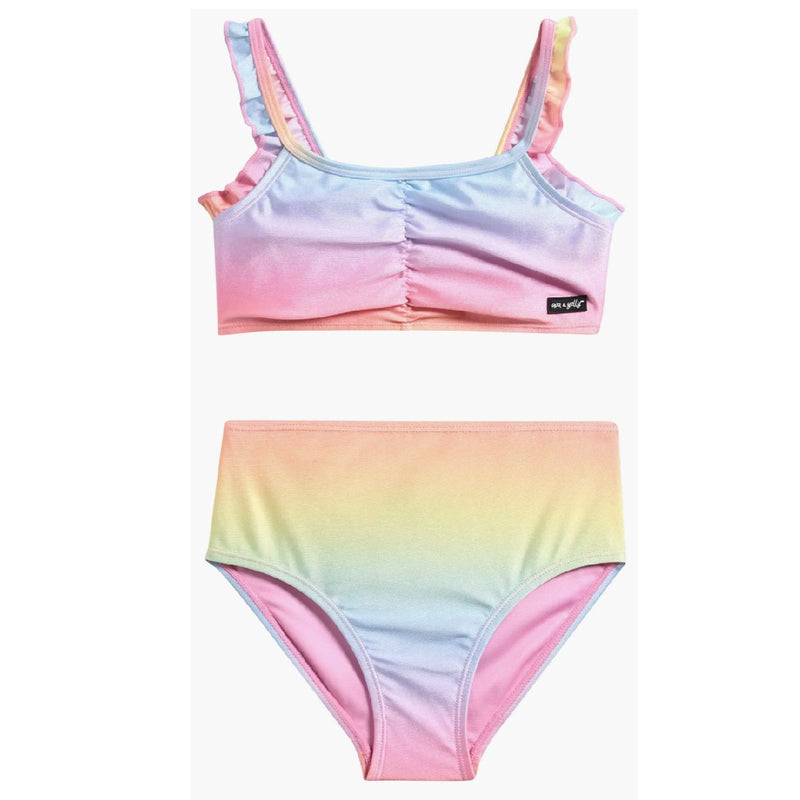 Girls Ruffle Two-Piece Swimsuit