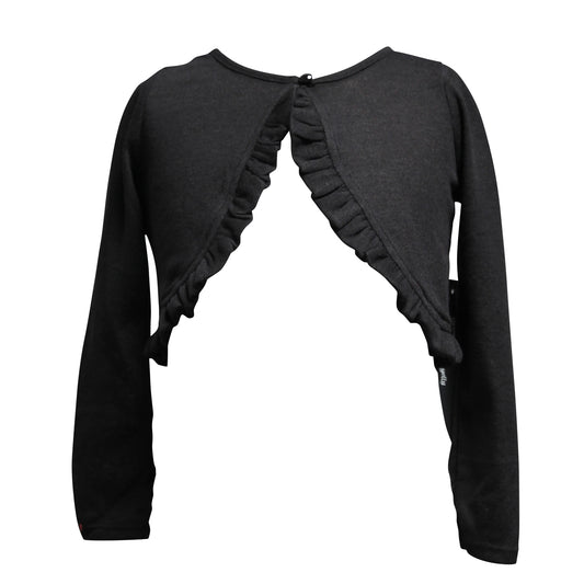 Girls Ruffle Front Cardigan
