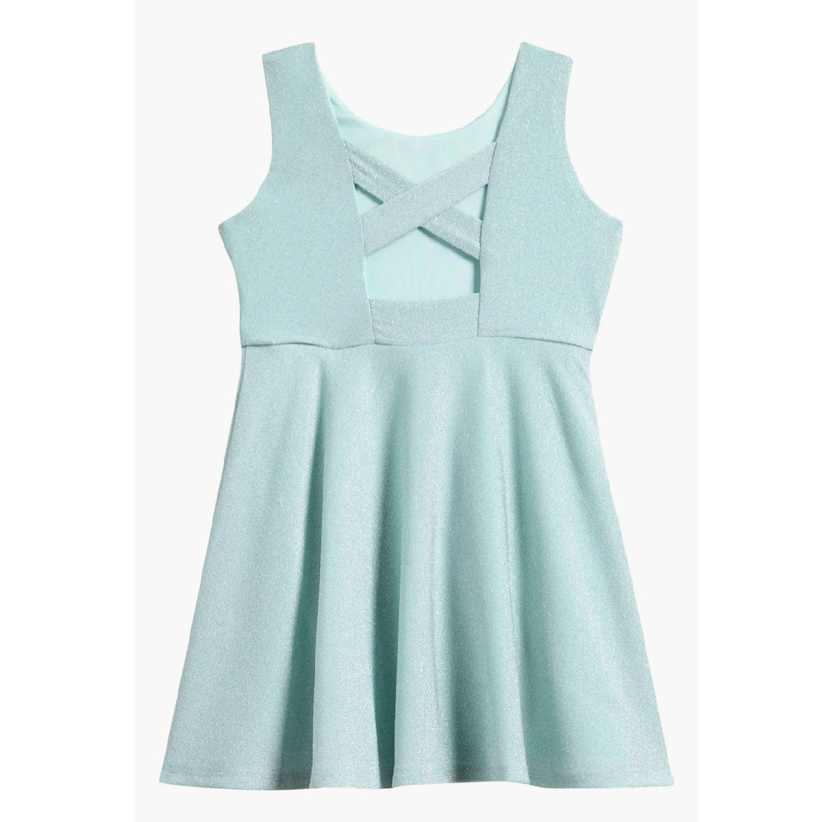 Girls Knit Lurex Skater Dress