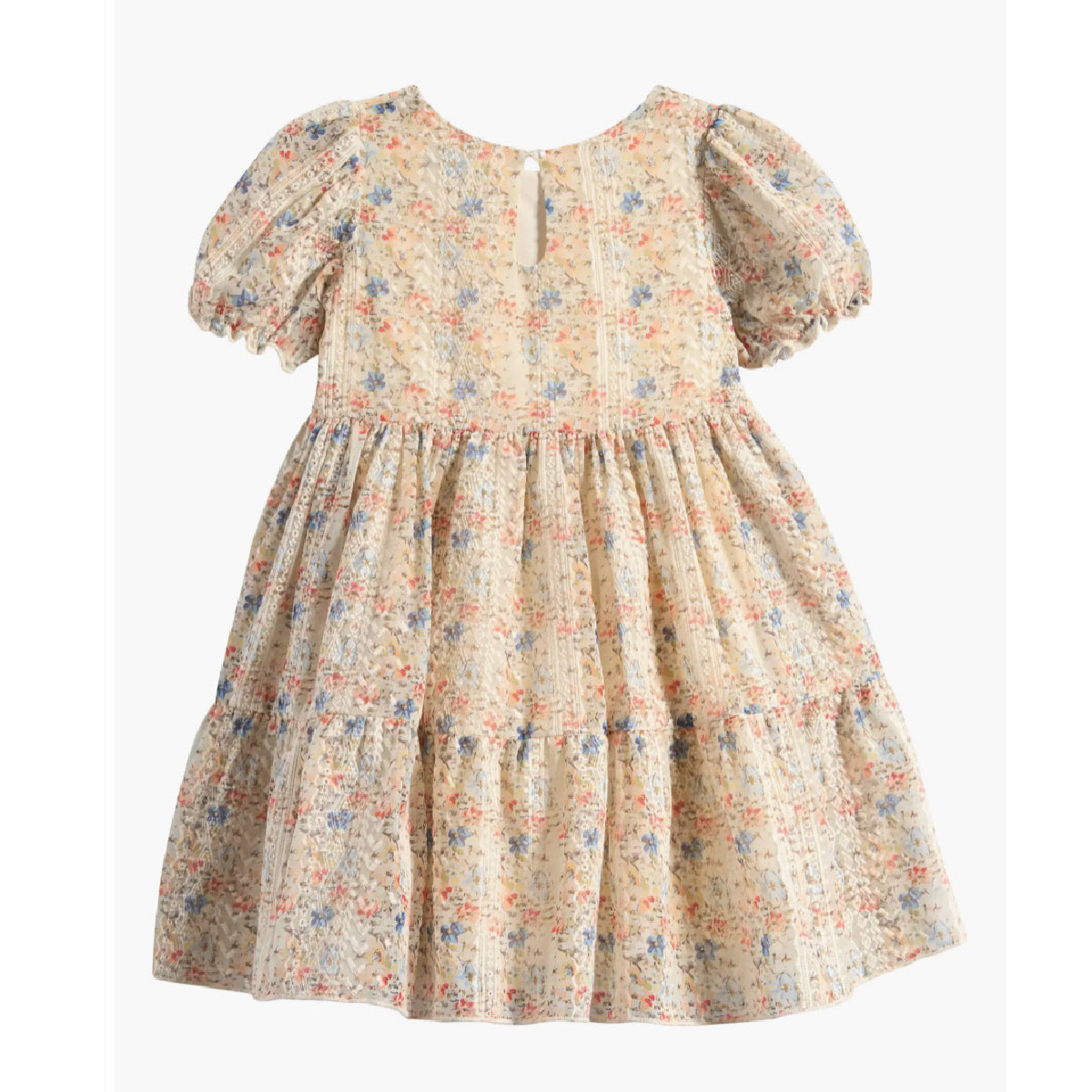 Girls Embroidered Tiered Dress