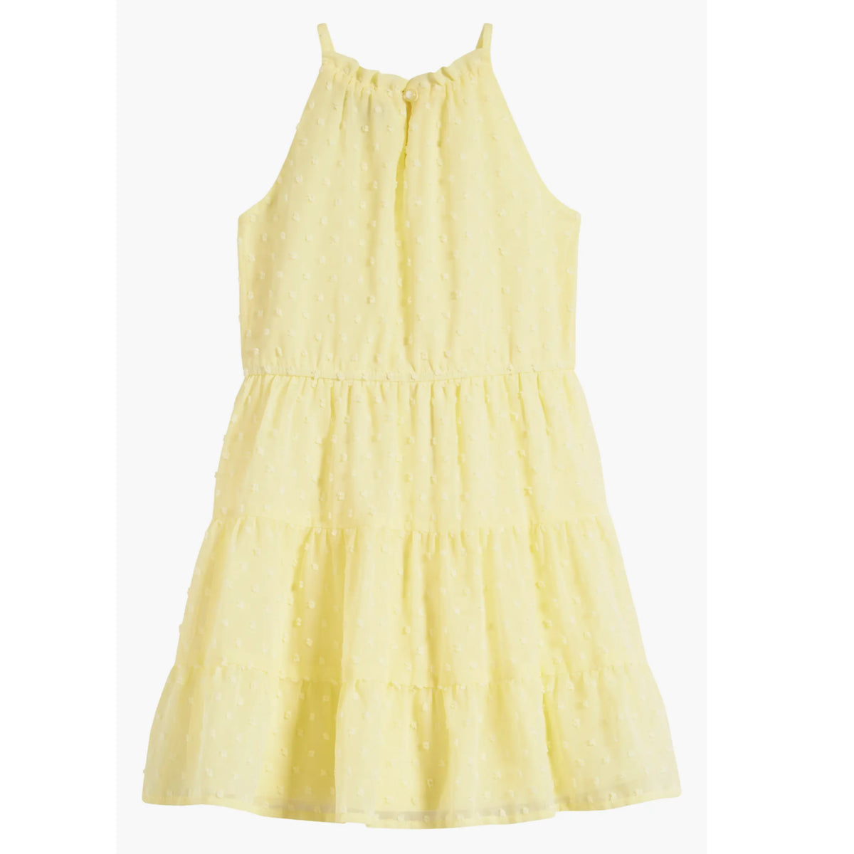 Girls Clip Dot Tiered Party Dress