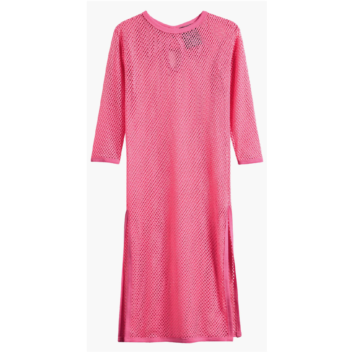 Ava & Yelly Kids' Mesh Long Sleeve Cover-Up Maxi Dress in Hot Pink at Nordstrom Ava & Yelly Kids' Mesh Long Sleeve Cover-Up Maxi Dress in Hot Pink at Nordstrom