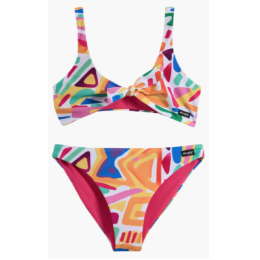 Tween Geo Knot Two-Piece Swimsuit