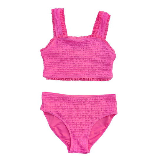 Tween 2Pc Rib Texture Ruffle Bikini