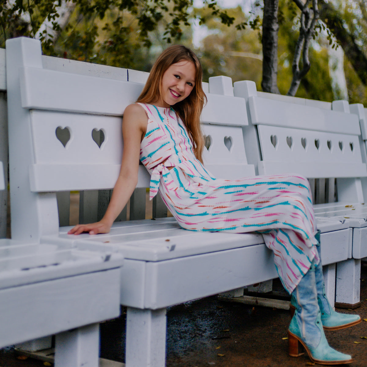 Tween Printed Side Knot Jumpsuit