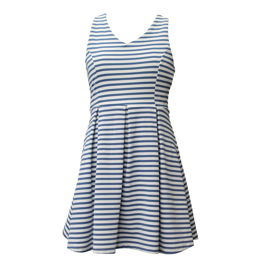 Tween Stripe Bow Back Skater Dress