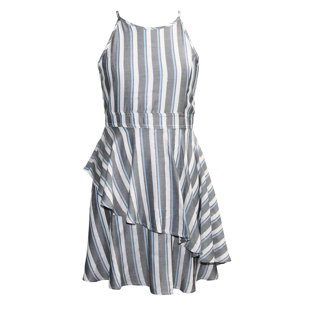 Ava & Yelly Kids' Stripe Dress in Blue Ava & Yelly Kids' Stripe Dress in Blue