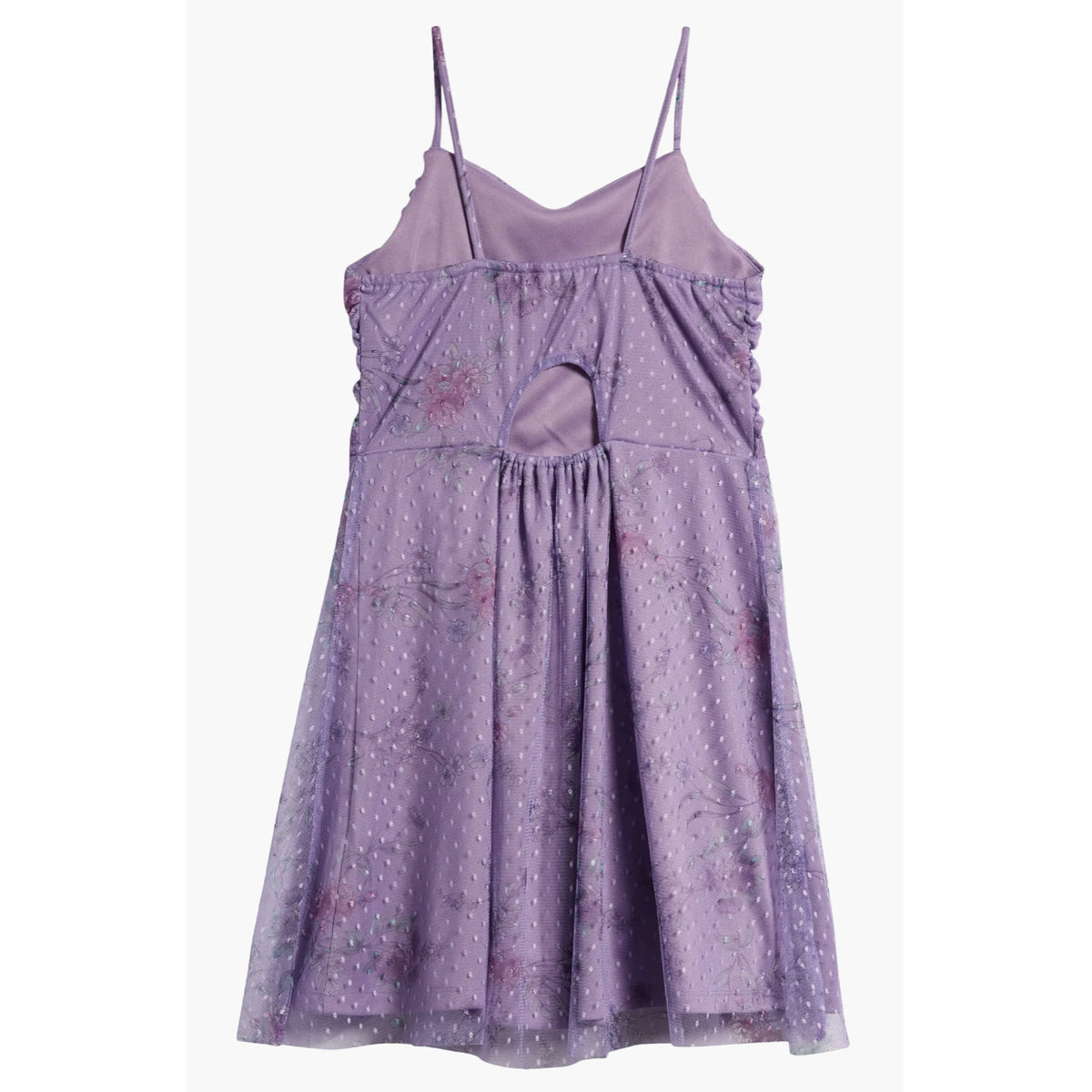 Tween Printed Point D'Espirit Dress