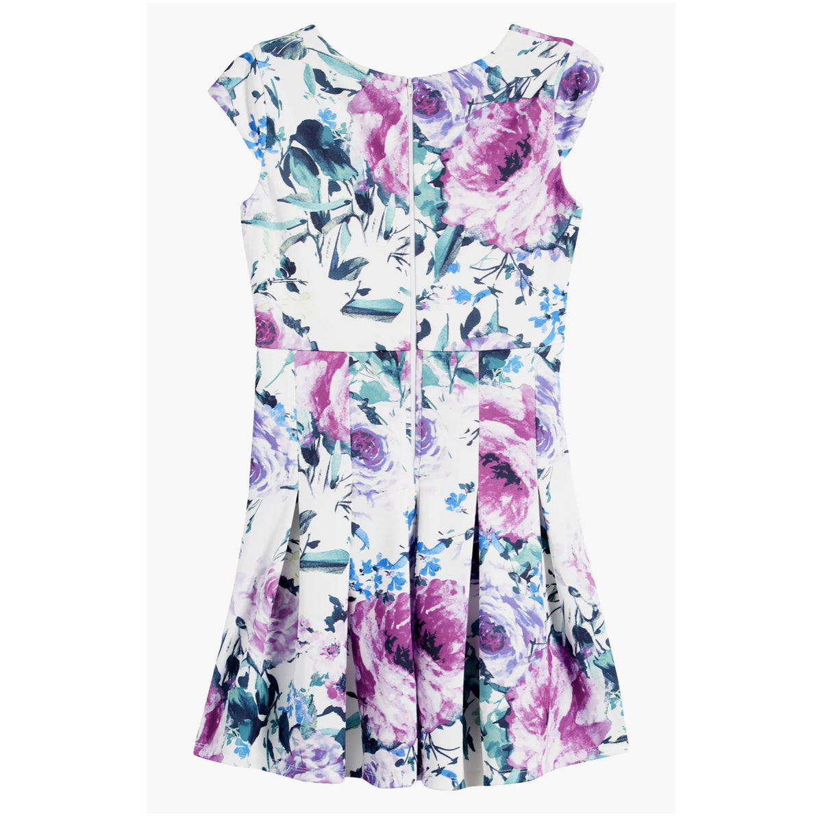 Tween Printed Scuba Twist Front Dress