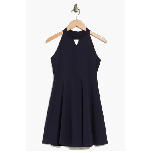 Tween Crepe Cutout Fit & Flare Dress