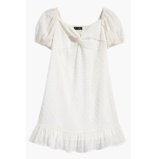 Tween Twist Front Clip Dot Party Dress