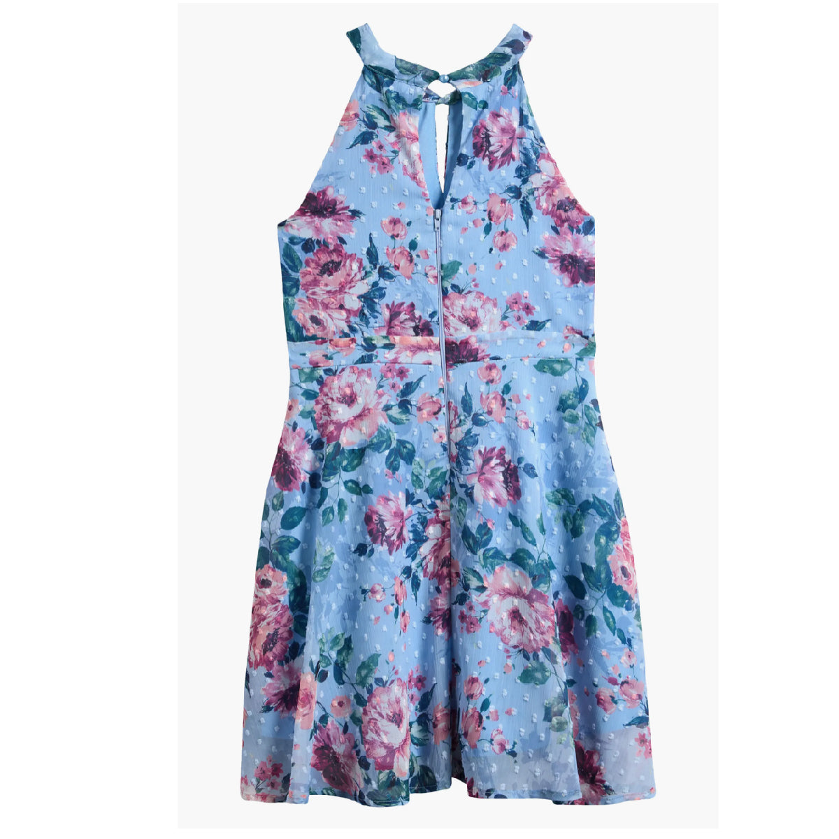 Tween Twist Front Floral Print Skater Dress