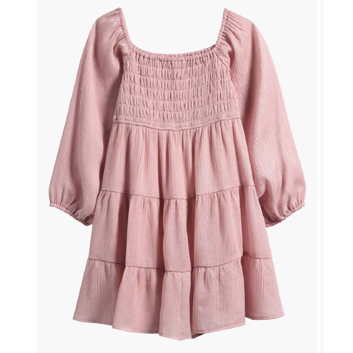 Tween Shimmer Crinkle Long Sleeve Babydoll 7 / Pink / Tweens Tween Shimmer Crinkle Long Sleeve Babydoll 7 / Pink / Tweens