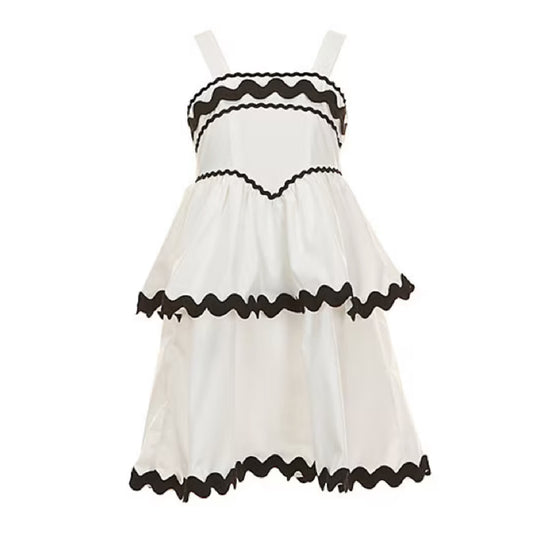 Tween Sleeveless Ric Rac Drop Waist Dress