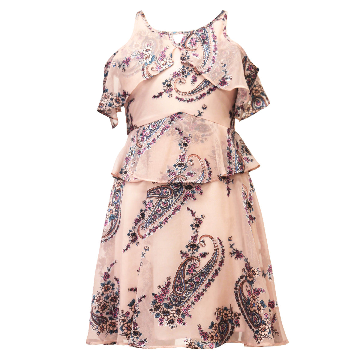 Tween Burnout Chiffon Slip Dress