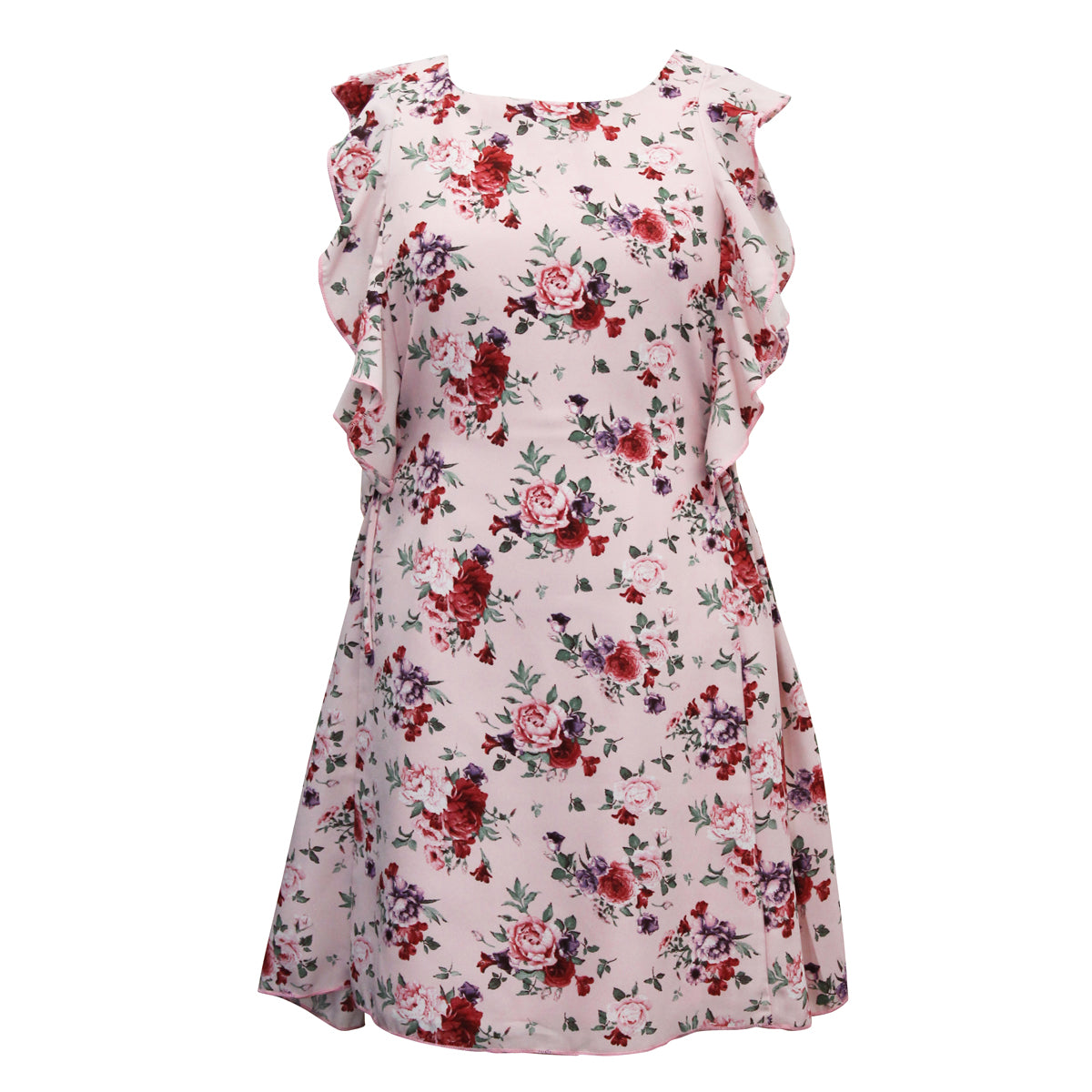 Printed Ruffle Shift Dress