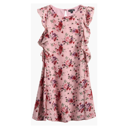 Tween Printed Ruffle Shift Dress
