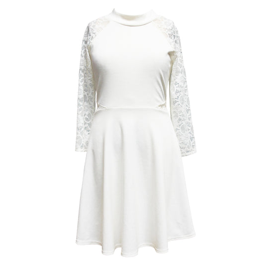 Tween Lace Ponte Skater Dress