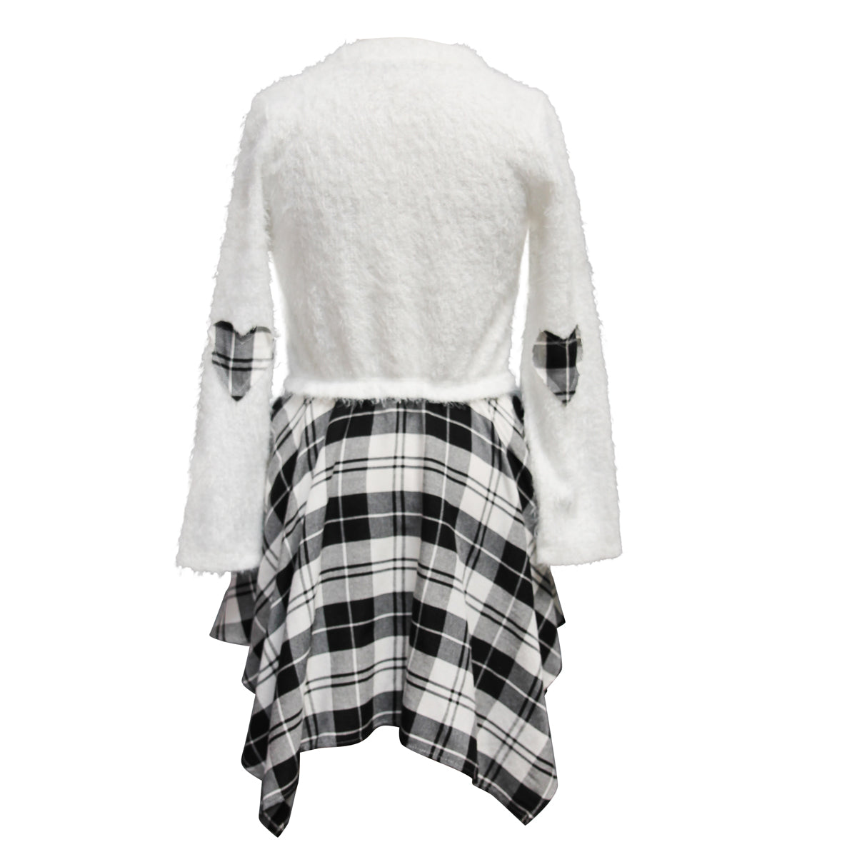 Tween Long Sleeve Plaid Dress