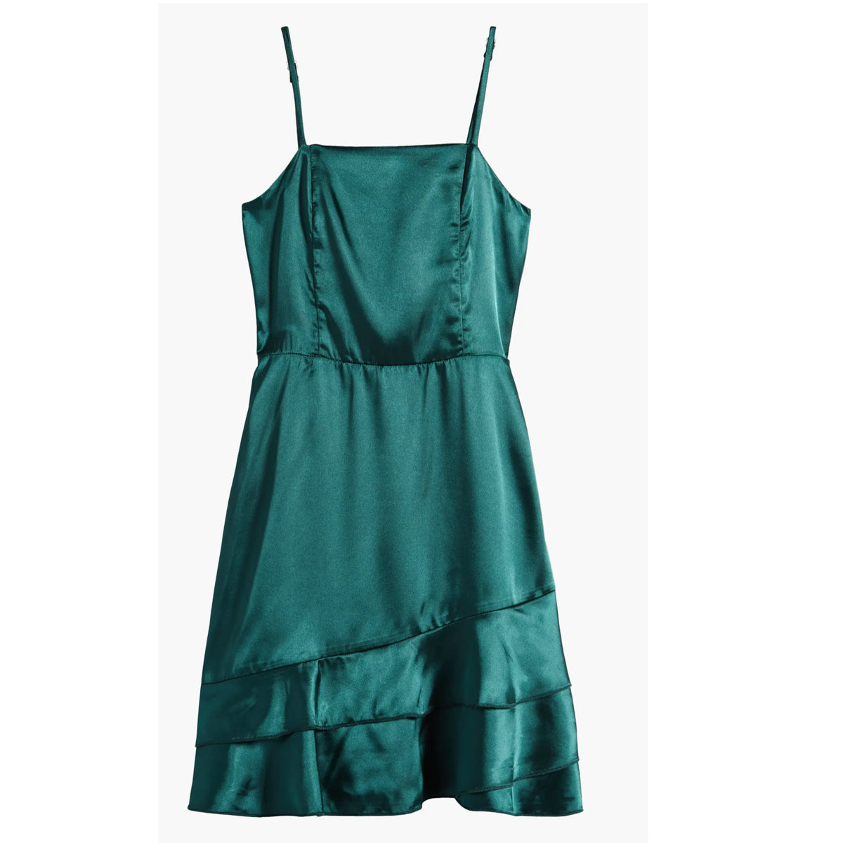Tween Satin Baby Doll Dress Hunter Green Ava and Yelly Tween Satin Baby Doll Dress Hunter Green Ava and Yelly