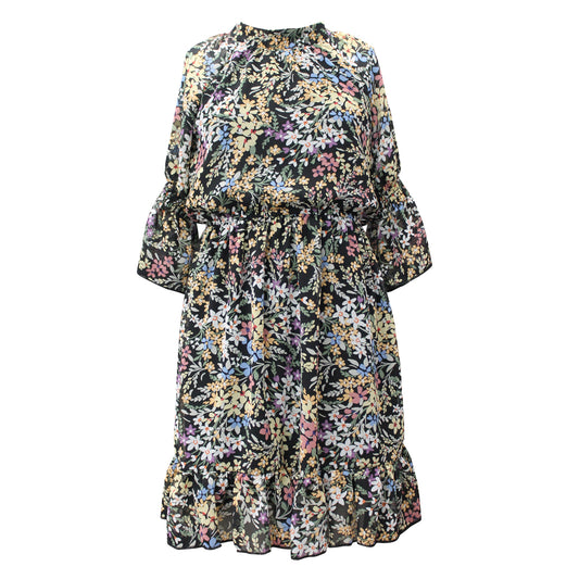 Tween Long-sleeved Floral Dress