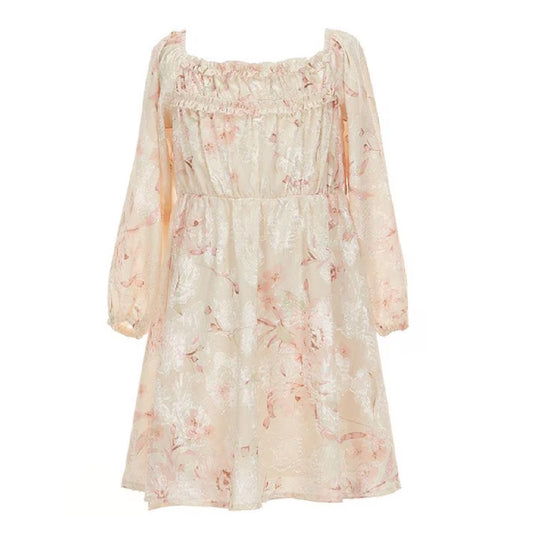 Tween Long-Sleeve Burnout Floral Dress