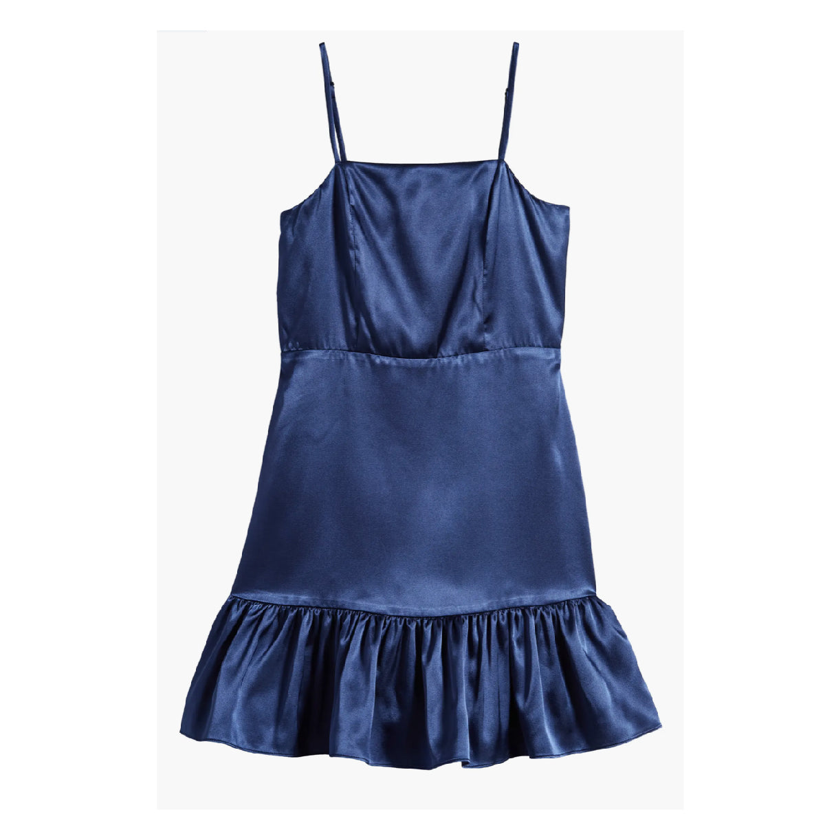 Ava & Yelly Kids' Ruffle Satin Dress in Navy at Nordstrom, Size 16 Ava & Yelly Kids' Ruffle Satin Dress in Navy at Nordstrom, Size 16