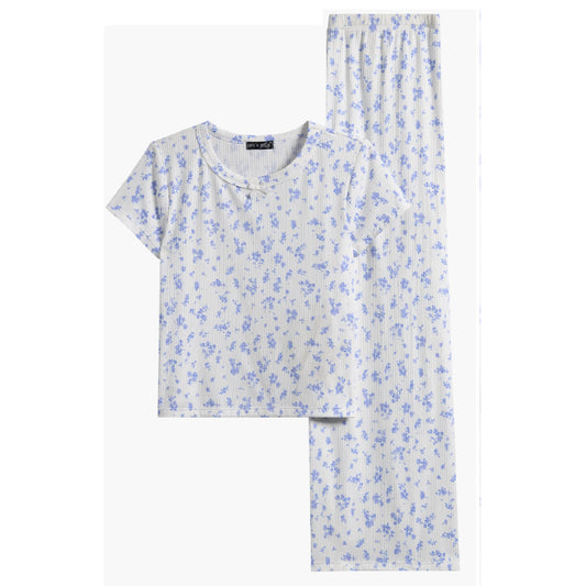 Tween Short Sleeve Top & Wide Leg Pants Set