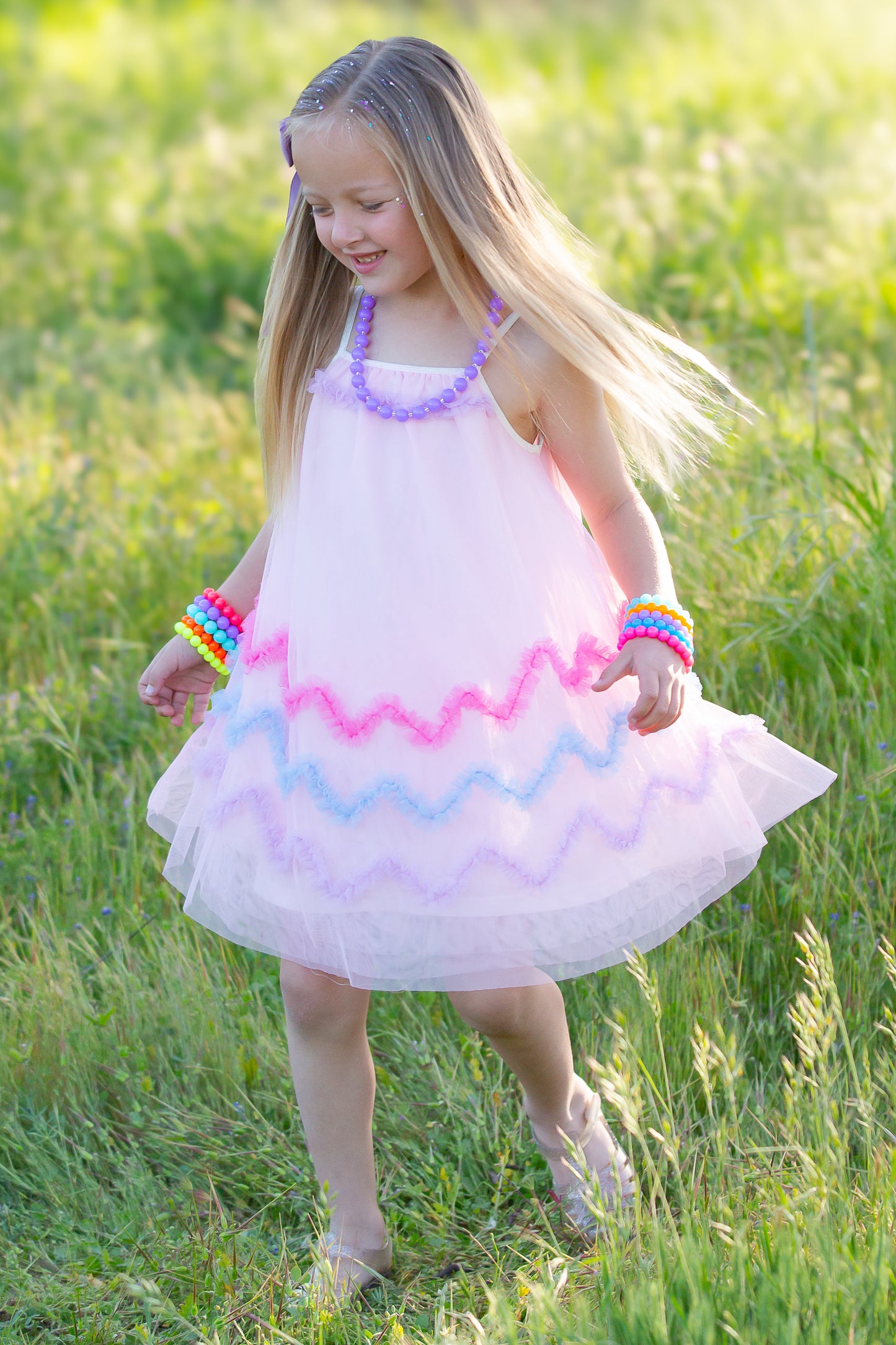 Girls Soutache Border Float Dress
