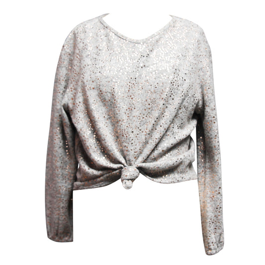 Girls Knot Front Sweater