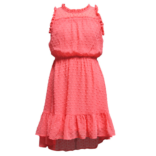 Tween Swiss Dot Ruffle Dress