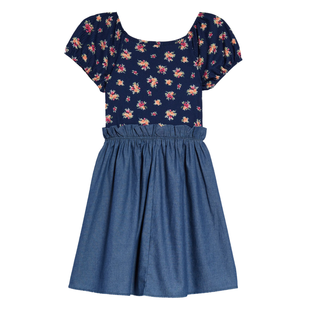 Tween Floral Smocked Bodice Dress