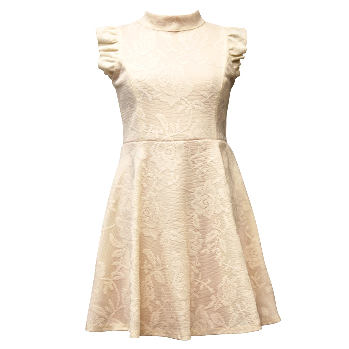 Tween Mock Flutter Sleeve Dress