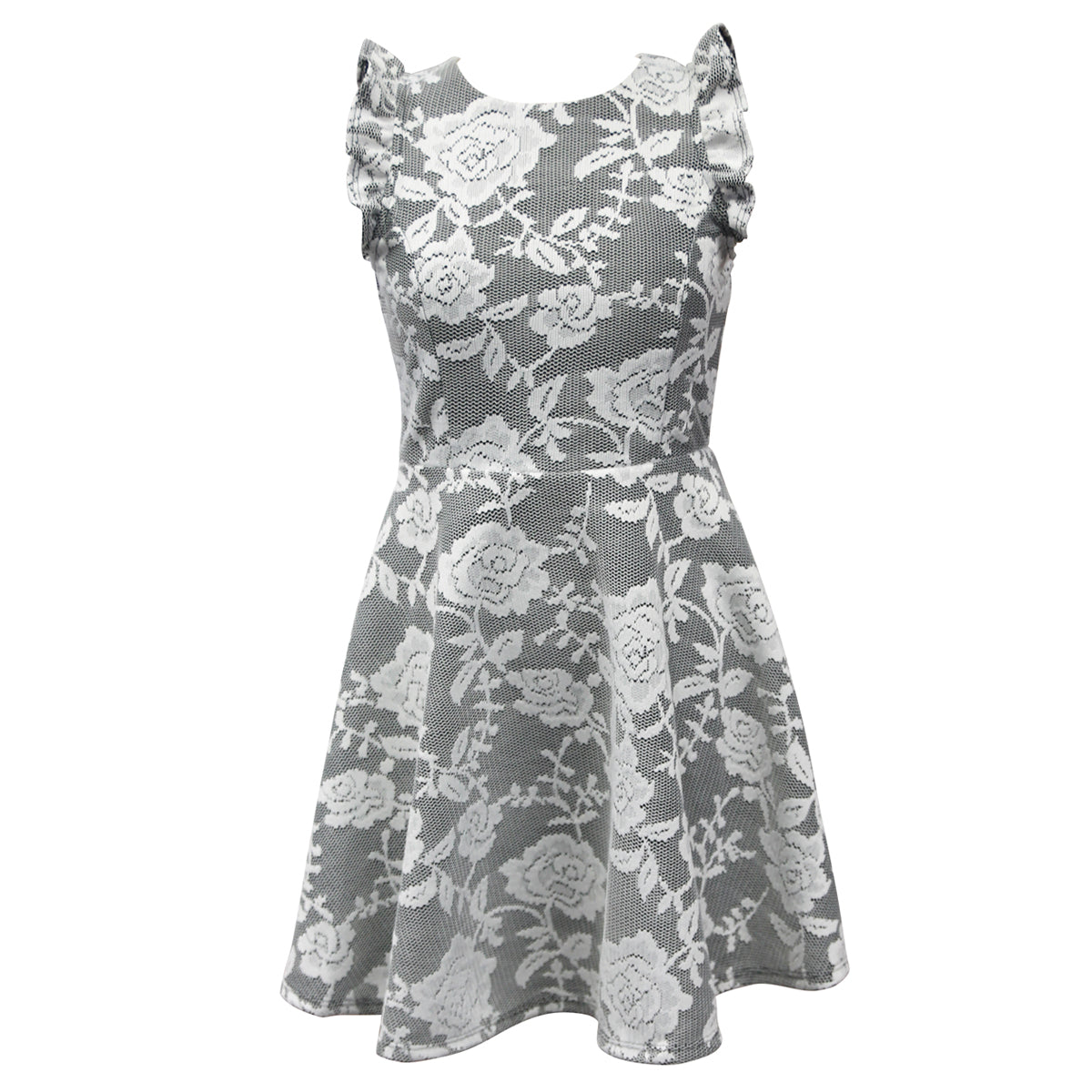 keyhole skater dress Swiss Dot Mesh Keyhole Skater Dress