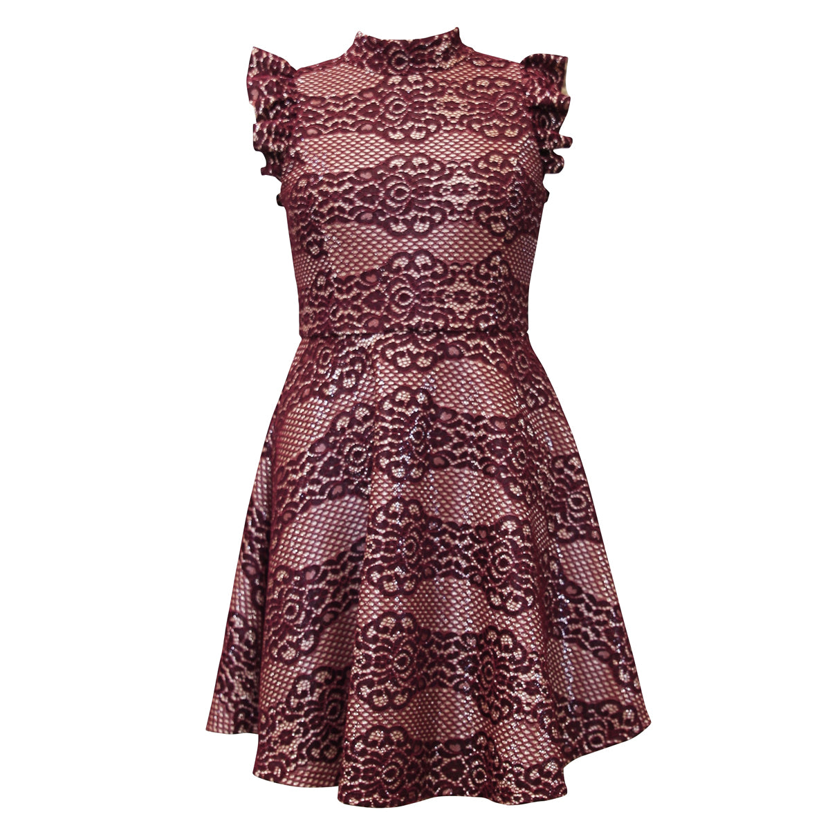 mock neck skater dress MISSGUIDED Long Sleeve Mock Neck Skater Mini Dress