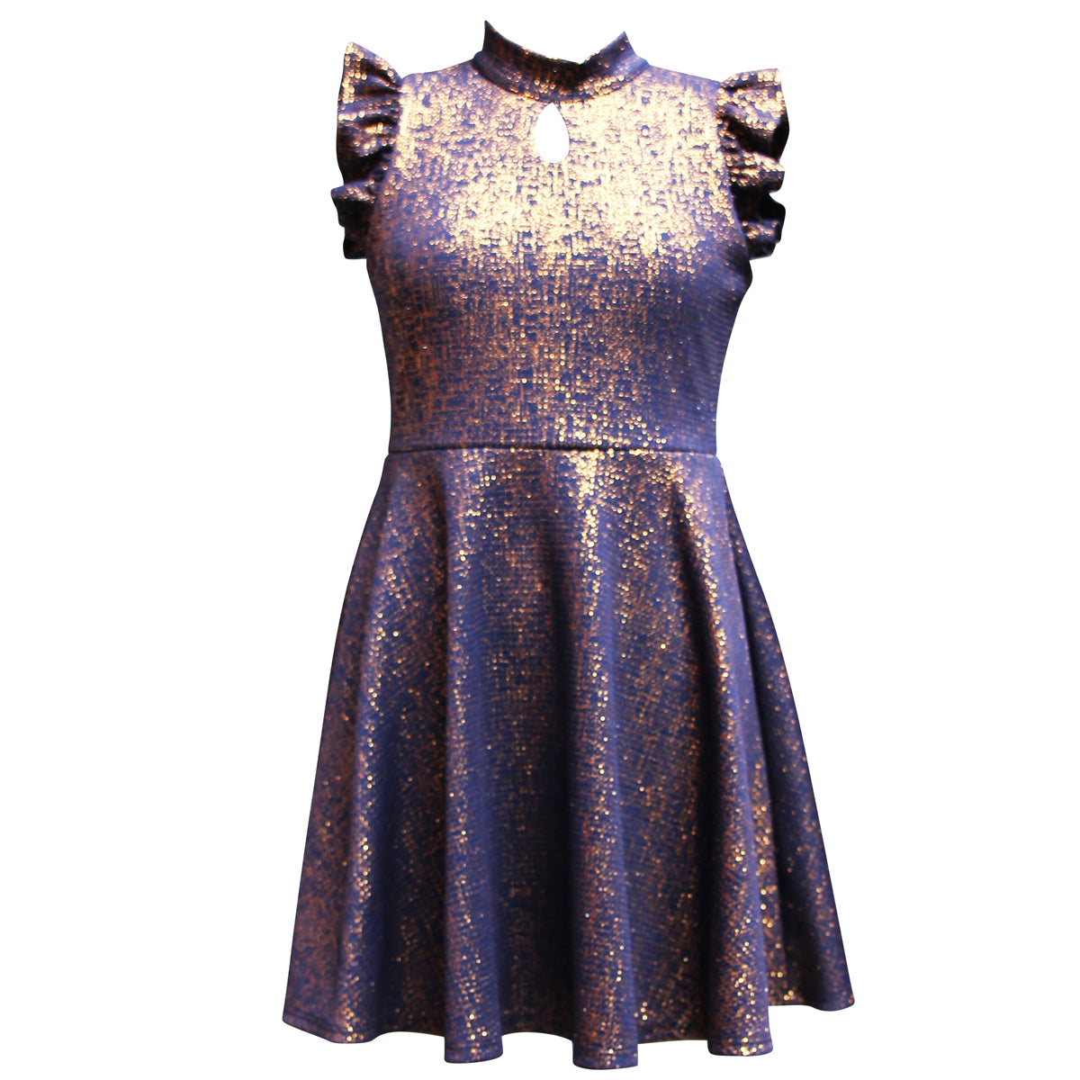 ava and yelly skater dress Ava & Yelly Tween Ruffle Skater Dress Royal Blue