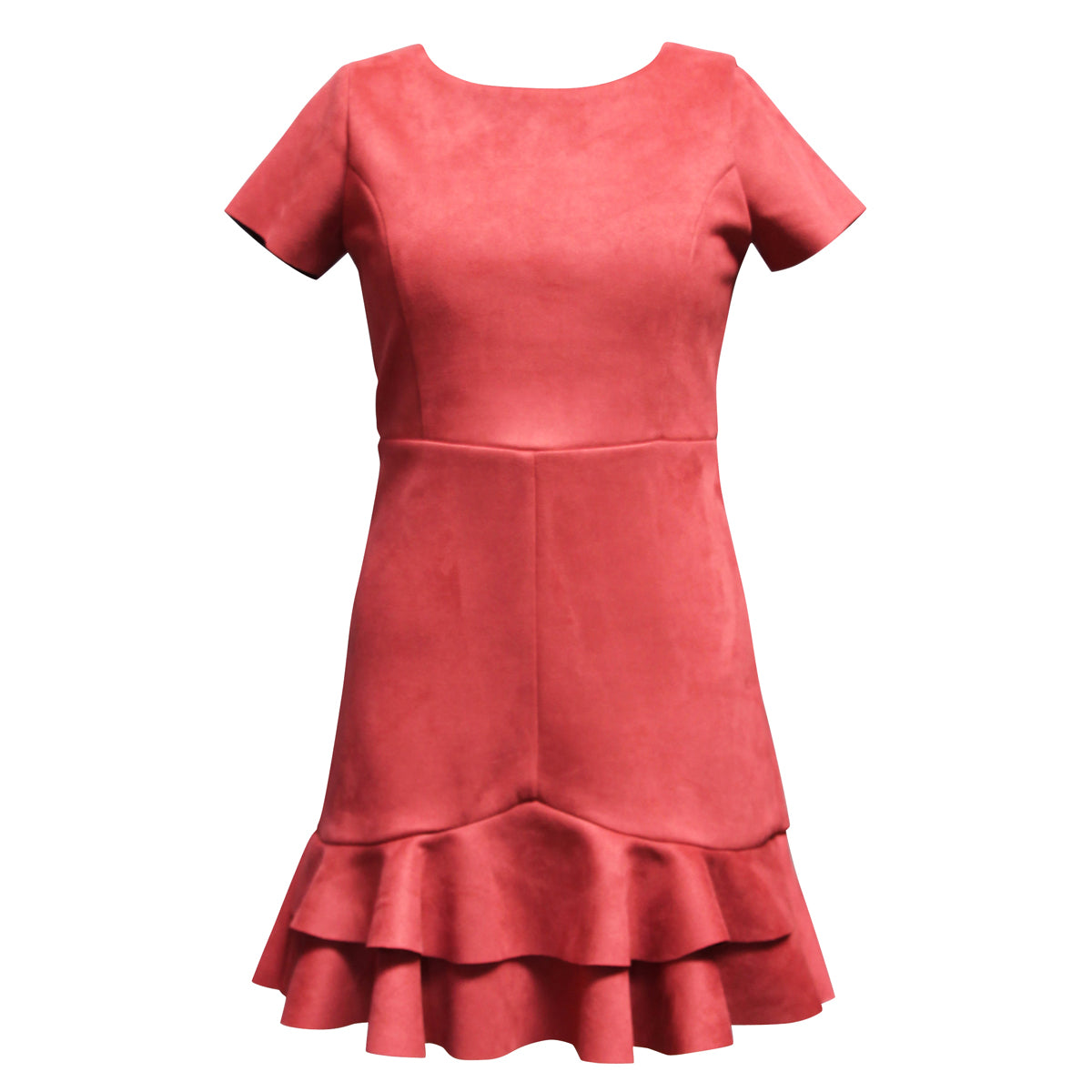 Ava & Yelly Sueded Scuba A-Line Dress - Red - 10 Ava & Yelly Sueded Scuba A-Line Dress - Red - 10