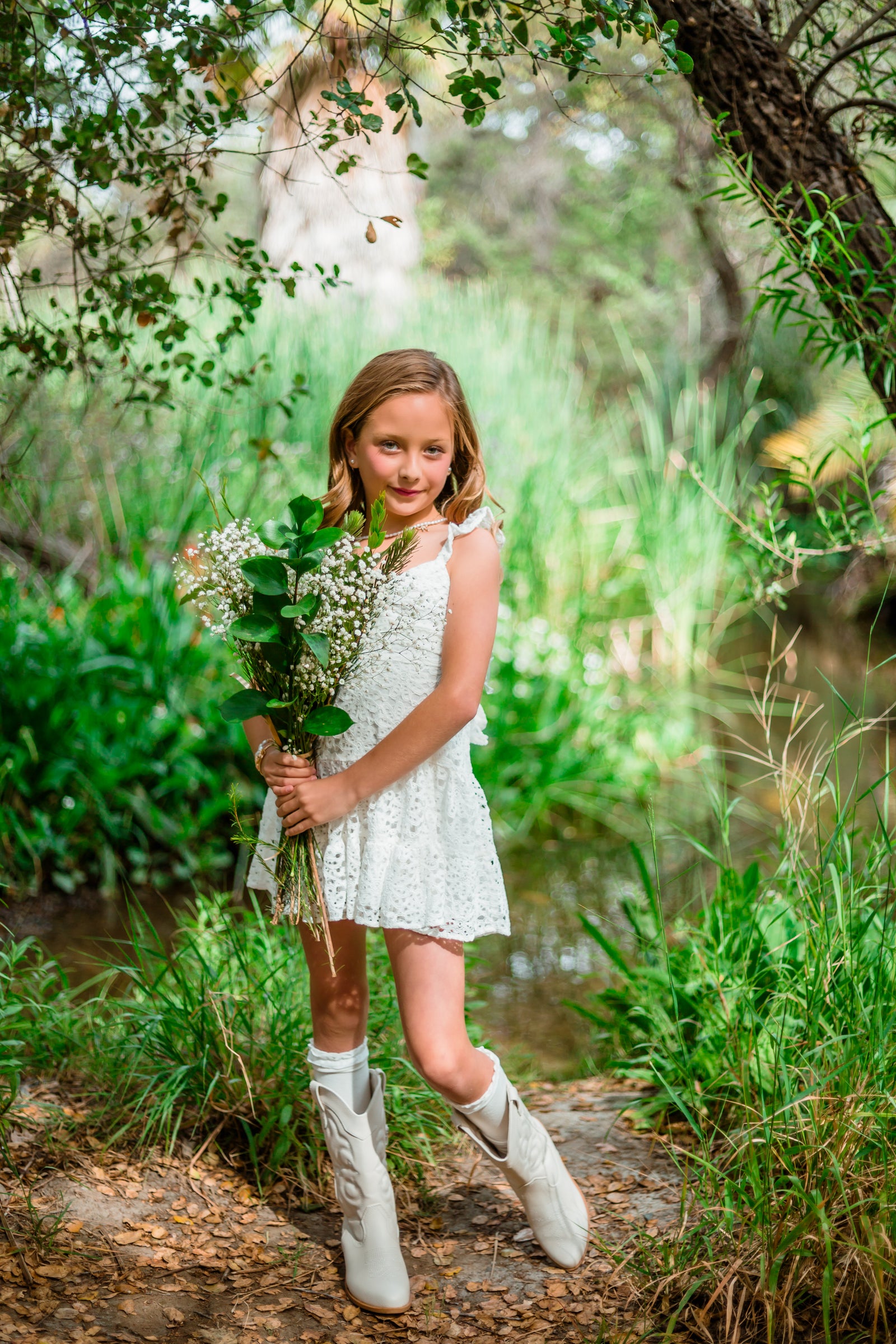 Tween Tiered Ruffle Cotton Blend Dress