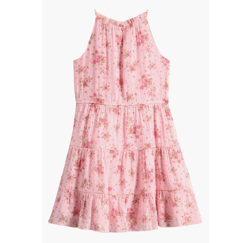 Girls Print Tiered Dress