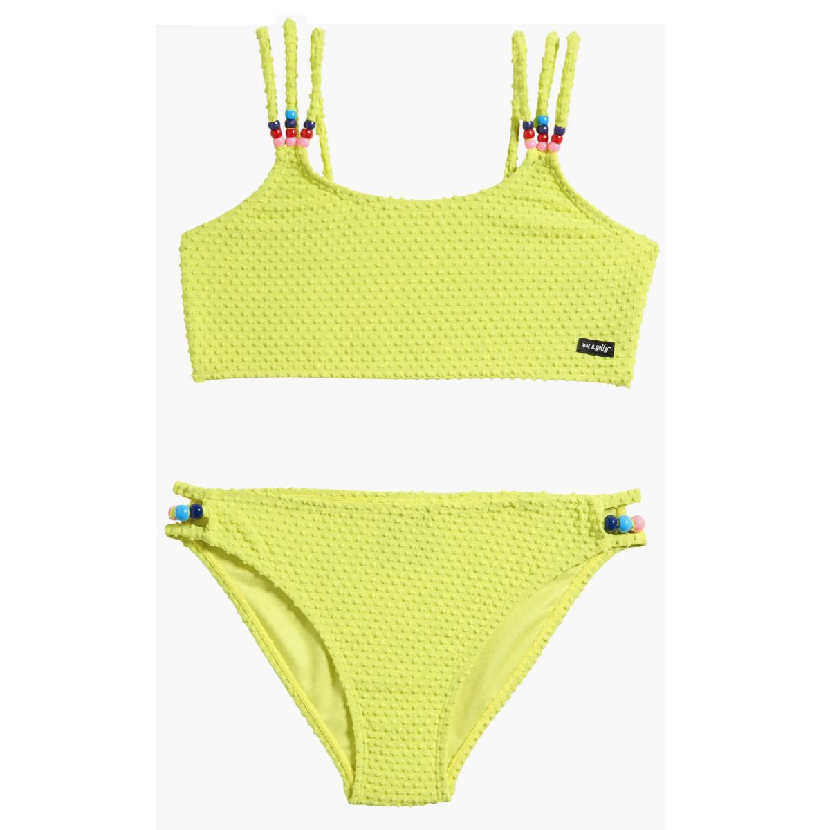 SY125018 NEON YELLOW SWIM BEST SELLER BIKINI CATALOG FAIRE NEW TICKTOK TWEEN VERISHOP