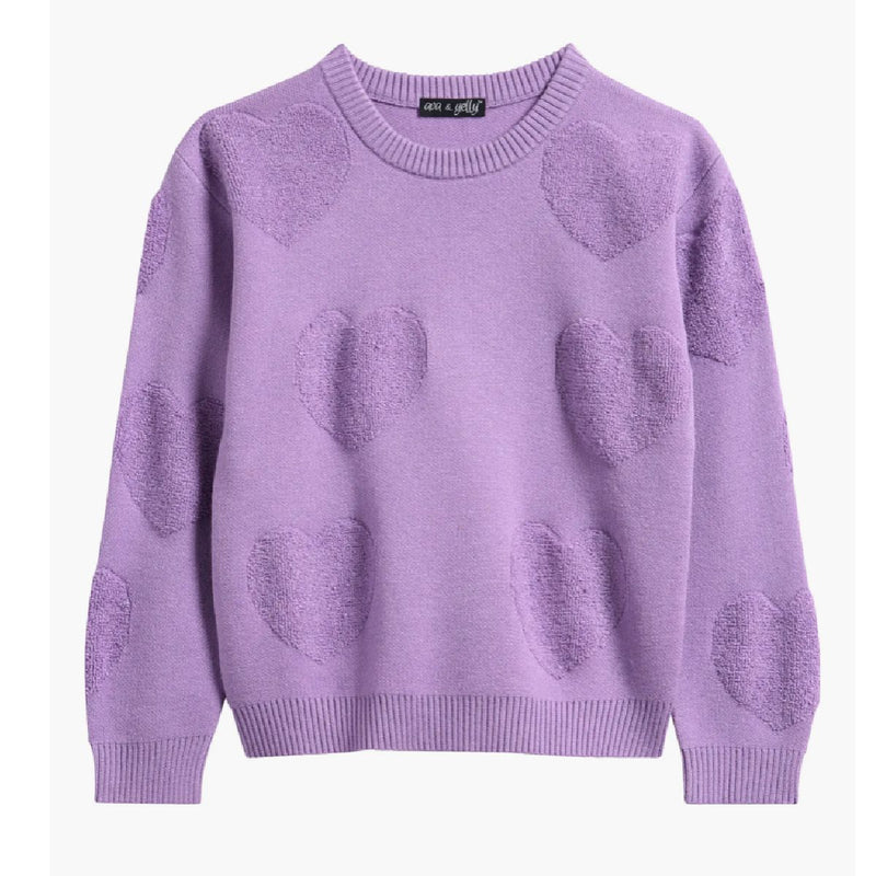 Girls Big Heart Sweater
