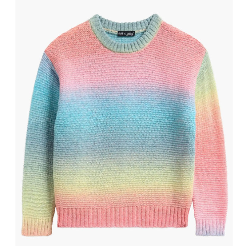Girls Rainbow Stripe Sweater