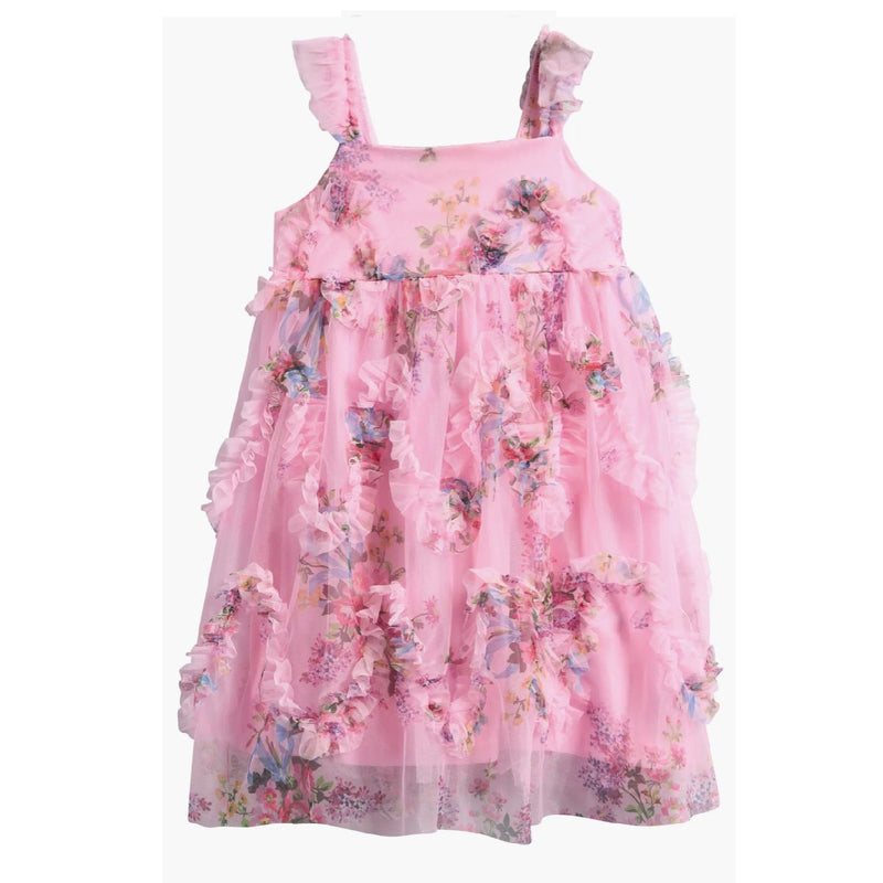 Girls Cupcake Floral Ruffle Party Dress