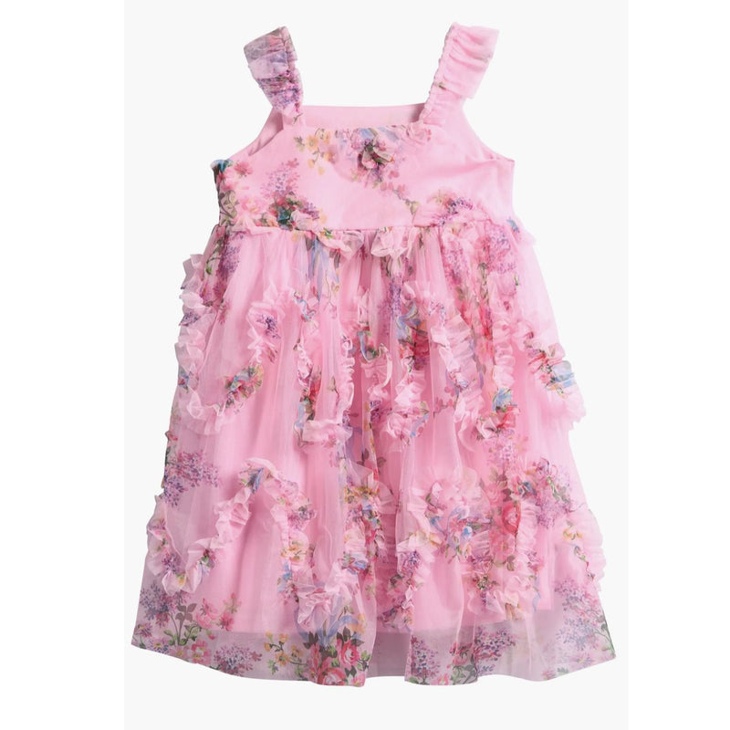 Girls Cupcake Floral Ruffle Party Dress