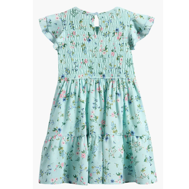 Girls Ruffle Smocked Tiered Dress