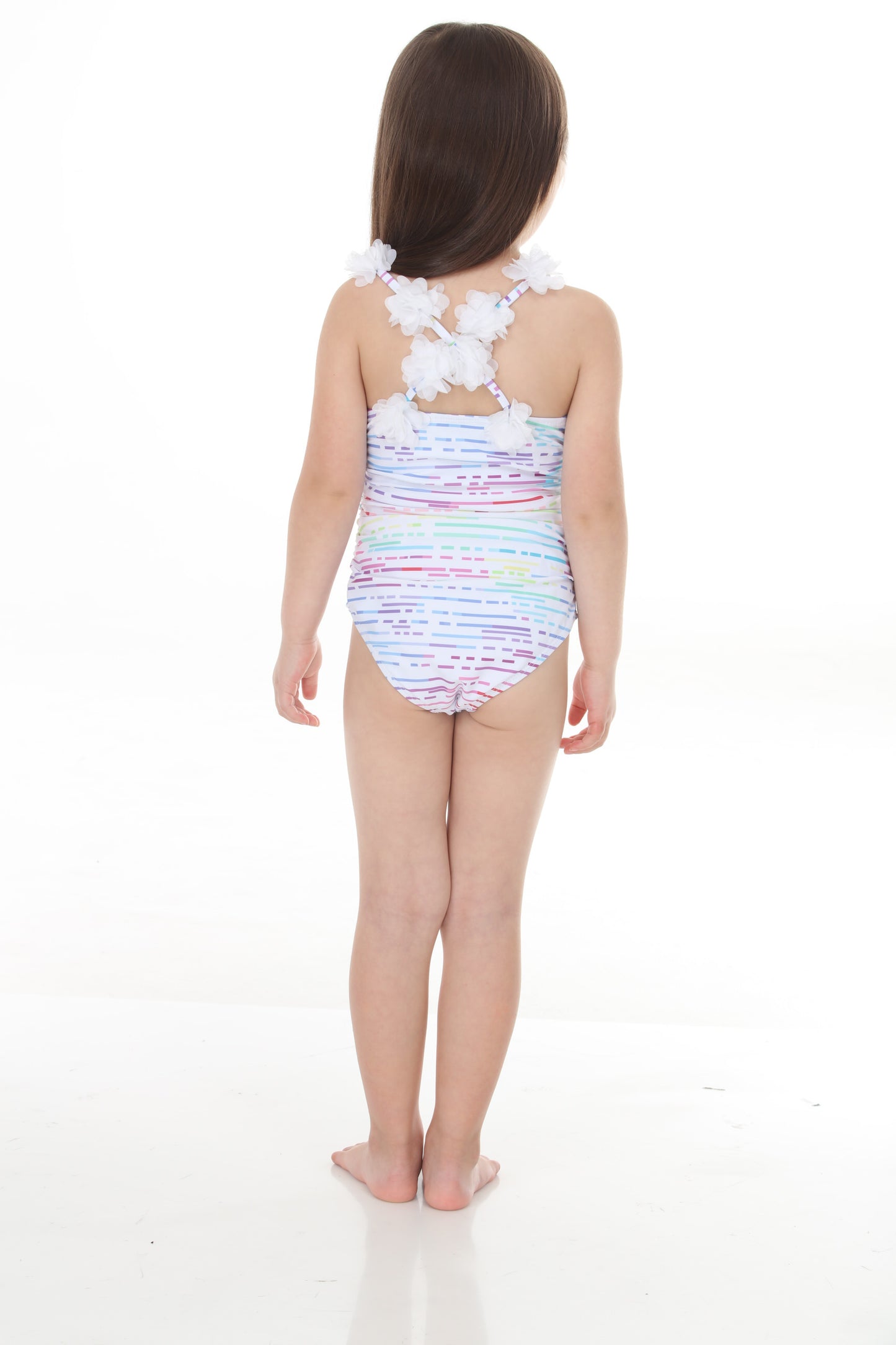 Girls 1Pc with Flower Trim