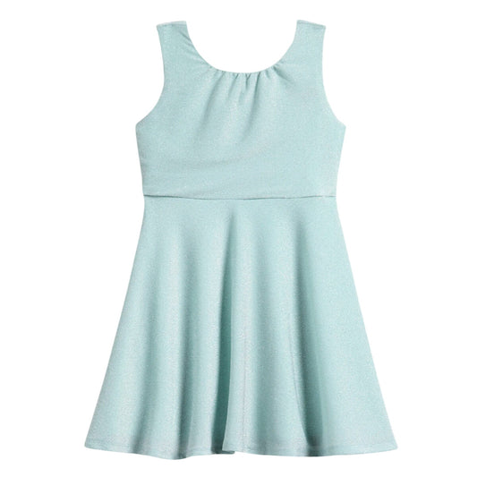 Girls Knit Lurex Skater Dress