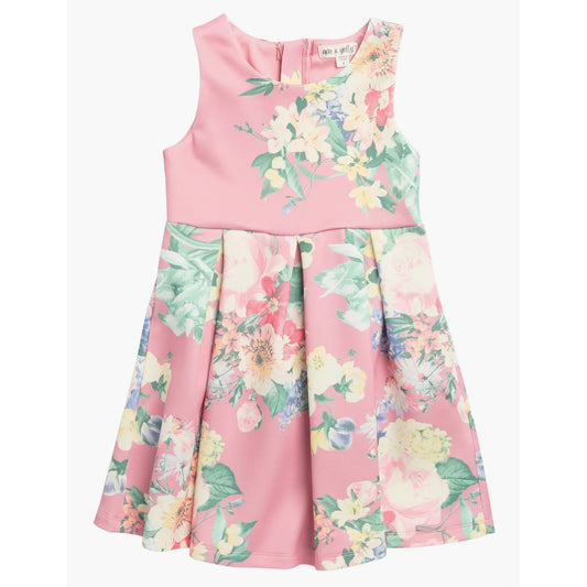 Floral Pleated Party Dress