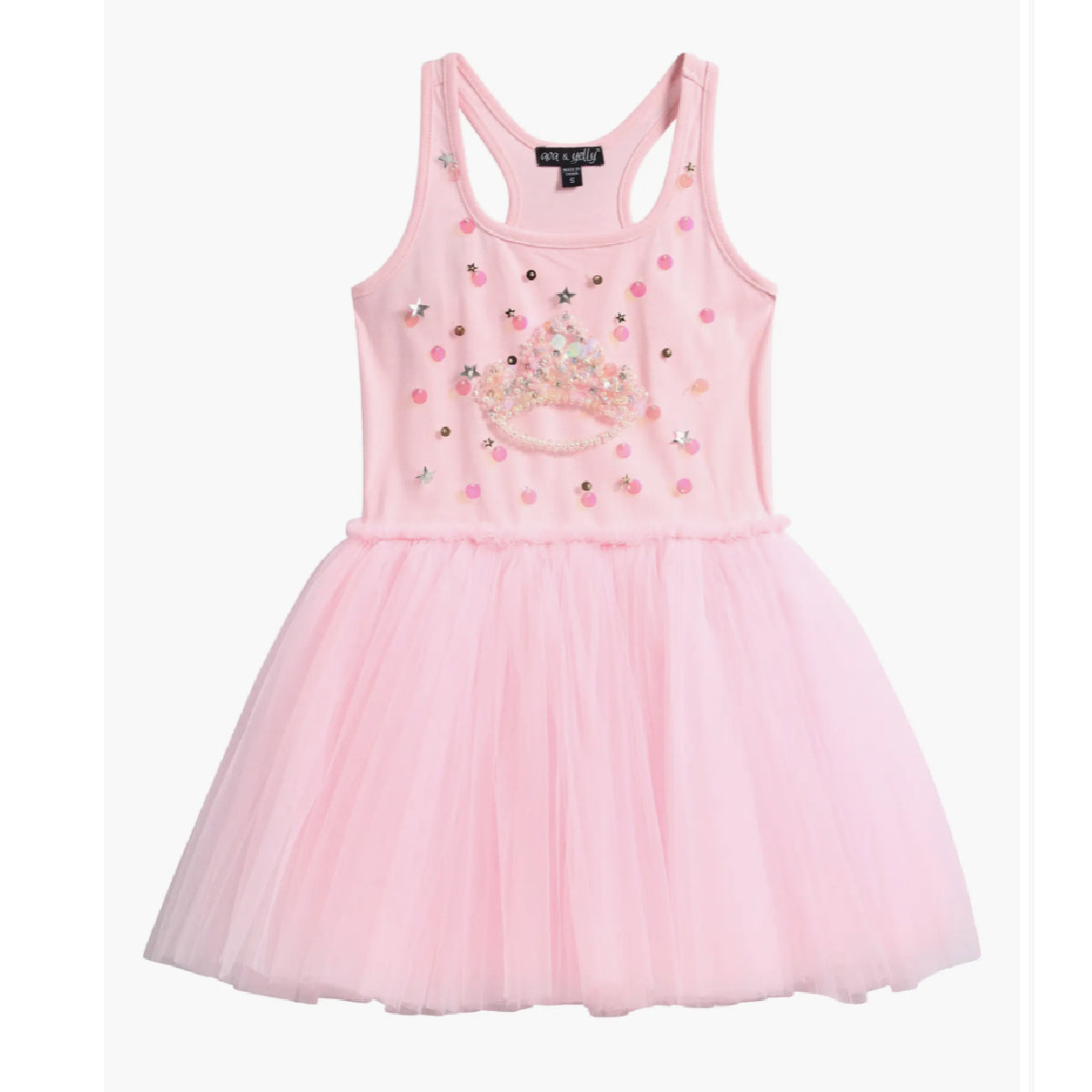Girls Tiara Embellished Tutu Party Dress