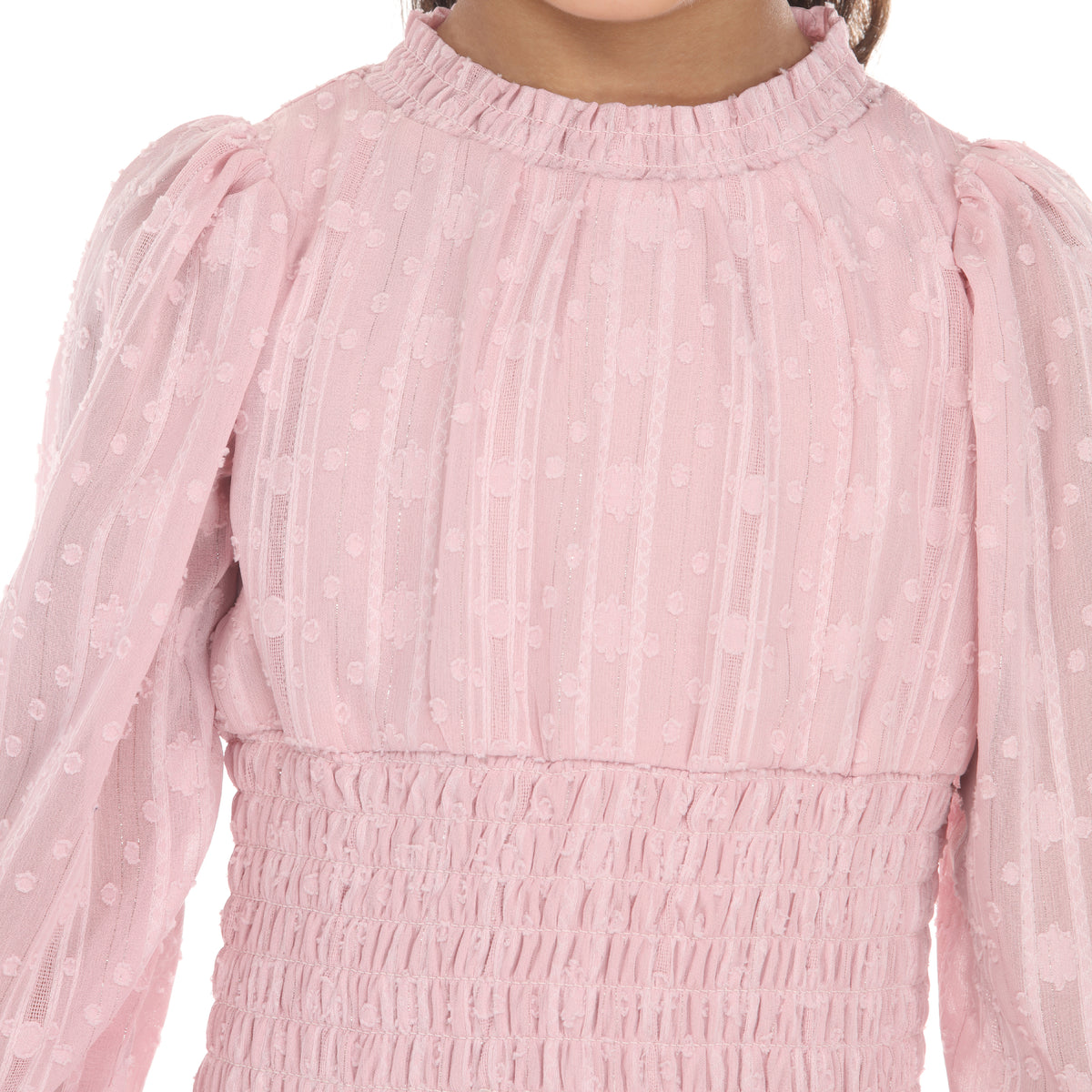 Kids Long Sleeve Mock Neck Dress